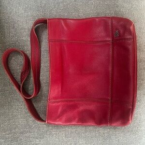 Sak Red Leather Shoulder Bag